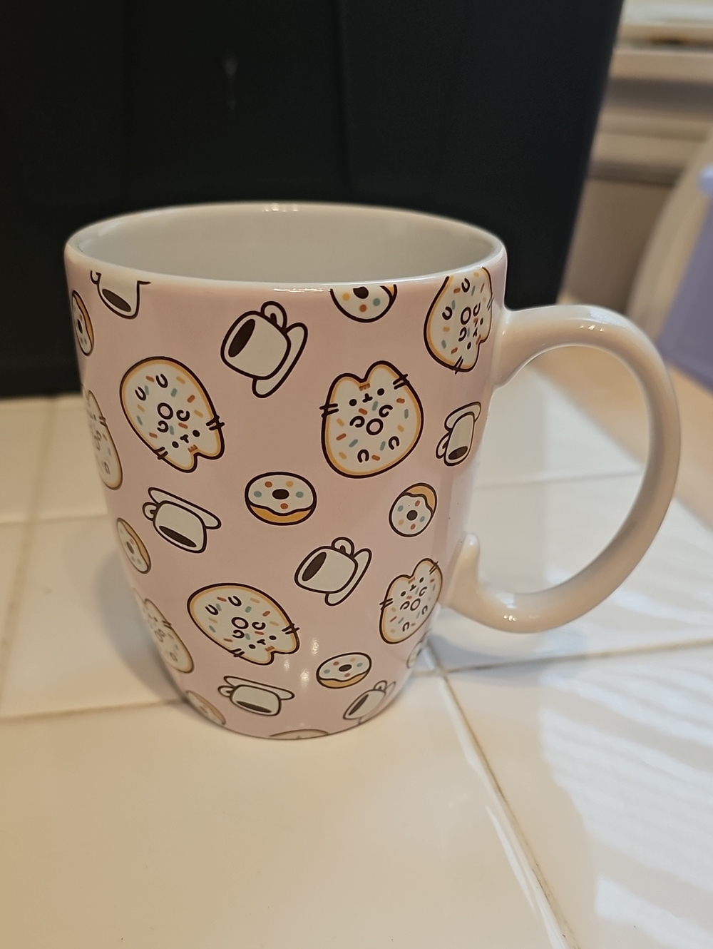 Pusheen Pink Donut & Coffee Ceramic Mug